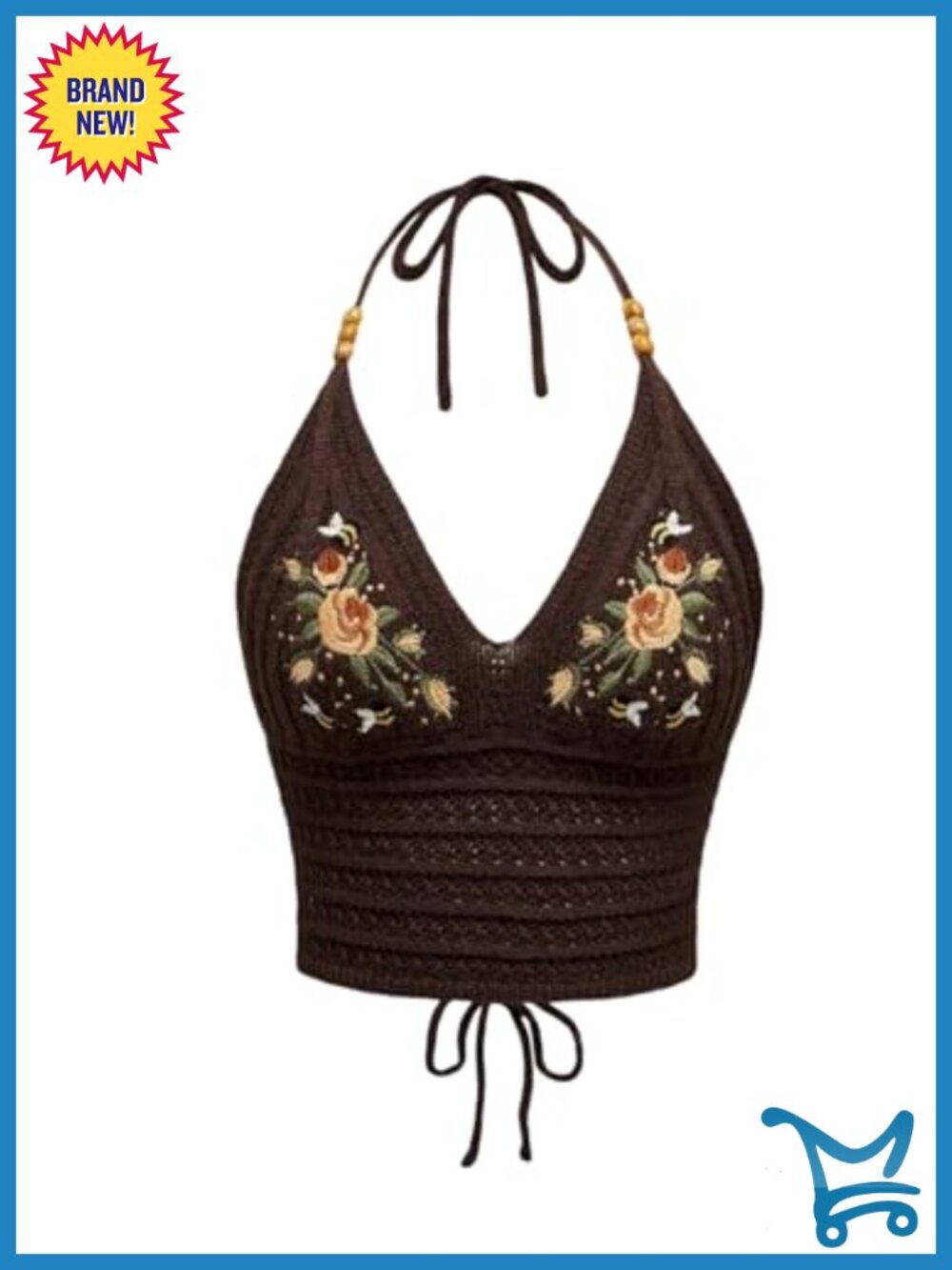 Y2k Crochet Halter Top Going Out Boho Gothic Festival Cowgirl Shirt